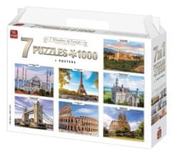 puzzle 7 Divov Európy 1000 dielikov sada 7v1