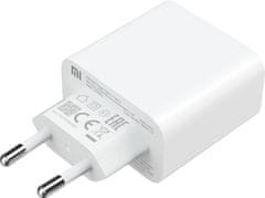 síťová nabíječka, USB-A, USB-C, 33W, biela