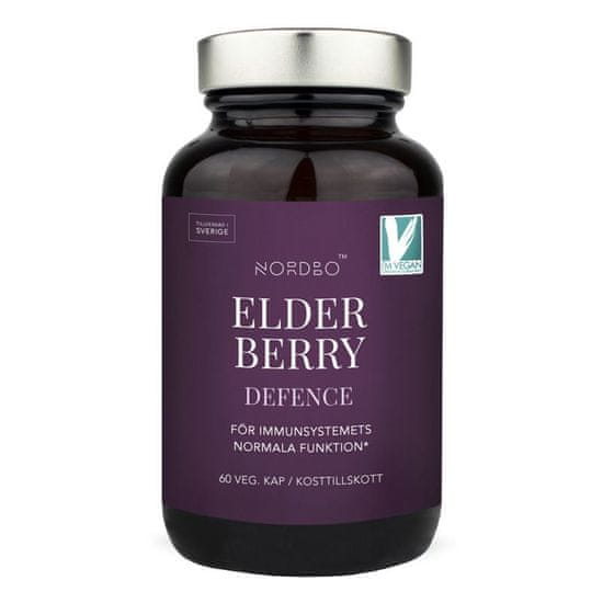 Nordbo Elderberry Defence (Extrakt z bazy čiernej + vit. C + zinok), 60 kapsúl