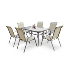 Halmar Zahradný stôl Lero 150x90 cm sivý