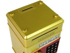 Lean-toys Elektronická pokladnička na peniaze Úspora zlatého kódu