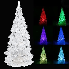 Family Christmas LED svietiaci a farby meniaci stromček 12 cm