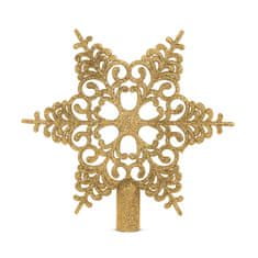 Family Christmas Špic na vianočný strom v tvare hviezdy - zlatý