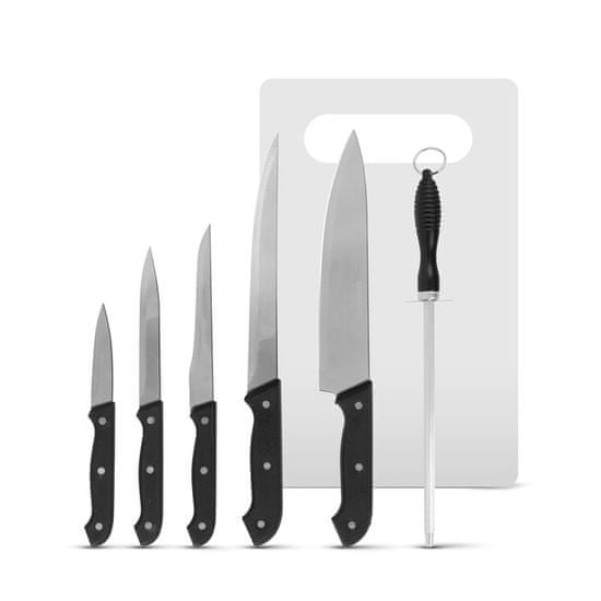 Family Sada kuchynských nožov s brúskou a doskou na krájanie