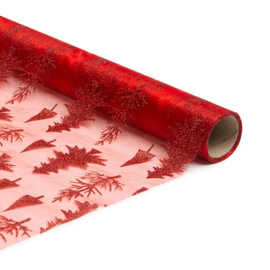 GLOBIZ Vianočný behúň na stôl - červený 180 x 28 cm