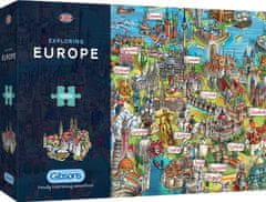 Gibsons Puzzle Putovanie po Európe 1000 dielikov