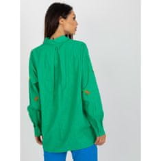 Factoryprice Dámska košeľa s výšivkou oversize BAYLEY zelená TO-KS-7121.08P_398231 L