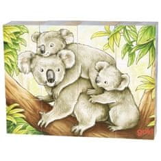 Goki Puzzle - Kocky zvieratá Austrália, 12 ks