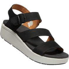 Dámske kožené sandále ELLE CITY 1027274 black/drizzle (Veľkosť 41)