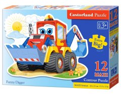 Castorland Detské Maxi Puzzle Veselý bager 12 dielikov