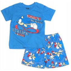 Eplusm Chlapčenské bavlnené pyžamo Sonic set 2ks 104 / 3–4 roky Modrá