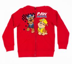 Eplusm Chlapčenská mikina s kapucňou Paw Patrol 128 / 7–8 rokov Červená