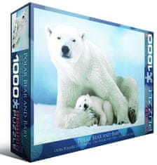 EuroGraphics puzzle Ľadový medveď s mláďatkom 1000 dielikov