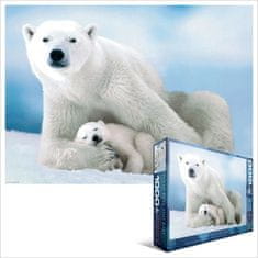 EuroGraphics puzzle Ľadový medveď s mláďatkom 1000 dielikov