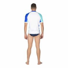 Mares Pánske lycrové tričko SEASIDE RASHGUARD SHIELD, krátky rukáv biela/modrá XL
