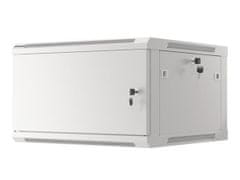 Lanberg Nástenná jednodielna skriňa 19", 6U/600x600 FOR SELF-ASSEMBLY plechové dvere šedá (RAL7035) (v rozloženom stave)