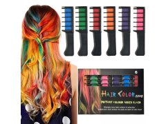 Alum online Hrebeň s farebnými kriedami na vlasy - 6 farieb