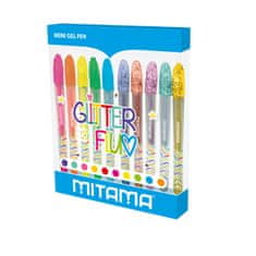 MITAMA Pero gélové MITAMA set /10 glitter a neon