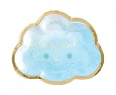 Amscan Papierové taniere Blue cloud - 8 ks / 17 cm