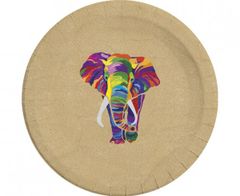 Procos Papierové taniere Elephant - 8 ks / 23 cm