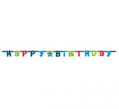 GoDan Banner Modrý Happy Birthday - 180 cm