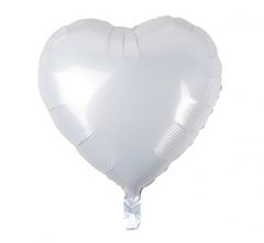 GoDan Fóliový balón 18" - Biele srdce