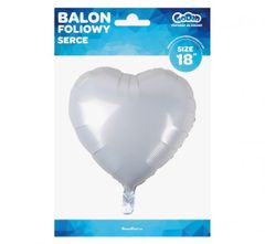 GoDan Fóliový balón 18" - Biele srdce
