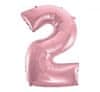 Fóliový balón číslo 2 - ružová - 92 cm