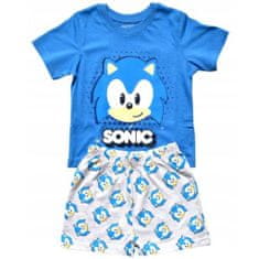 Eplusm Chlapčenské bavlnené pyžamo Sonic set 2ks 104 / 3–4 roky Modrá