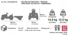 Falk Šliapací traktor 4000AB VALTRA S4 s vlečkou