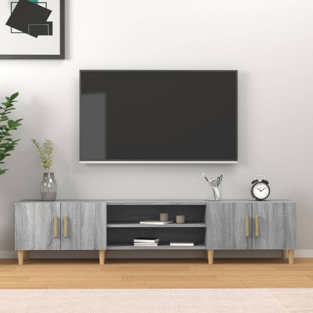 Vidaxl TV skrinka sivý dub sonoma 180x31,5x40 cm kompozitné drevo