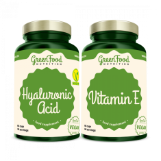 GreenFood Nutrition Kyselina Hyaluronová 60 kapsúl + Vitamín E 60 kapsúl