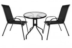 Gardlov  23461 Balkónový set stôl + 2 stoličky čierny
