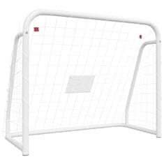 Vidaxl Futbalová bránka so sieťou biela 125x96x60 cm oceľ a polyester