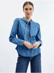 Orsay Modrá dámská džínová košile s ozdobným detailem 34