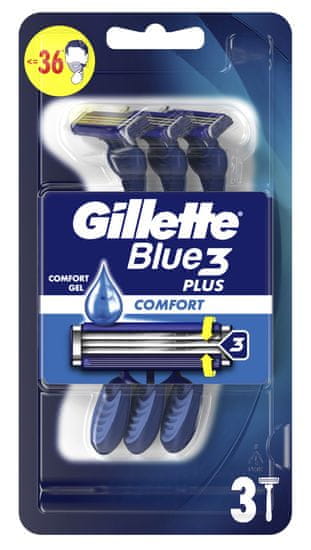 Gillette Blue3 Pánsky jednorazový holiaci strojček 3 ks
