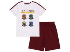 sarcia.eu Harry Potter Chlapčenské pyžamo s krátkymi nohavičkami, biele a bordové letné pyžamo 9 let 134 cm