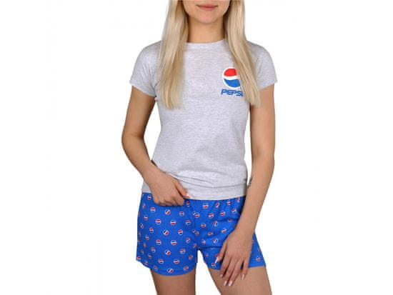 Pepsi PEPSI Dievčenské pyžamo so šortkami, sivomodré letné pyžamo