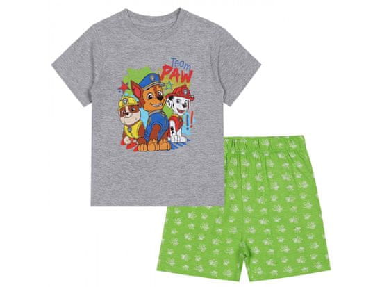 Paw Patrol Paw Patrol Chlapčenské pyžamo s krátkym rukávom, šedé a zelené