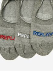 Replay Súprava troch párov pánskych ponožiek v šedej farbe Replay 43-46