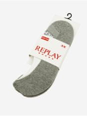 Replay Súprava troch párov pánskych ponožiek v šedej farbe Replay 43-46