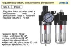 Regulátor tlaku vzduchu s odlučovačom a primazávaním Vorel 81556