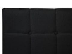 Beliani Čalúnená posteľ 160 x 200 cm čierna ADMIRAL