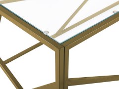 Beliani Konferenčný sklenený stolík zlatý ORLAND