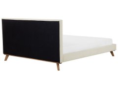 Beliani Ženilková čalúnená posteľ 180 x 200 cm béžová TALENCE