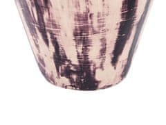 Beliani Terakotová dekoračná váza 34 cm fialovobéžová AMATHUS