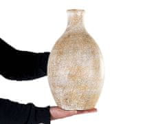 Beliani Terakotová dekoračná váza 39 cm béžová CYRENA