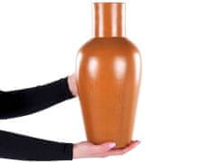 Beliani Dekoratívna terakotová váza 37 cm oranžová KARFI