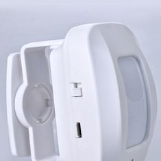Solight Bezdrôtový hlásič pohybu, gong, napájanie batériami, externý PIR čidlo, biely