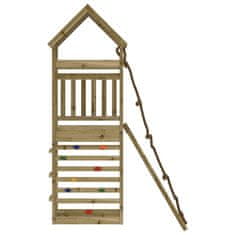 Vidaxl Hrací domček s lezeckou stenou impregnované drevo borovica